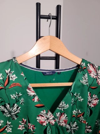 Blusa Salsa verde estampado floral talla S