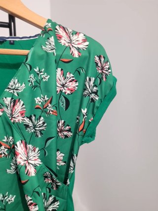 Blusa Salsa verde estampado floral talla S