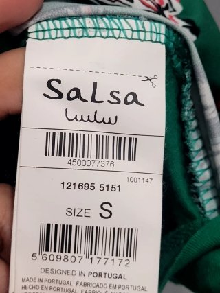 Blusa Salsa verde estampado floral talla S