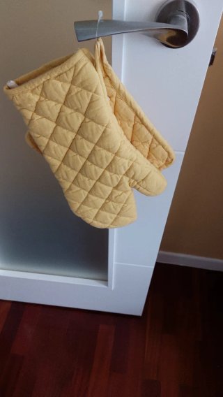 Juego manopla y guante de cocina