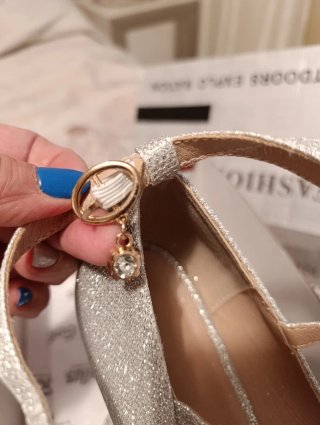 Zapatos de fiesta plateados talla 38.5