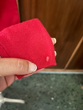 Chaqueta cruzada roja manga larga