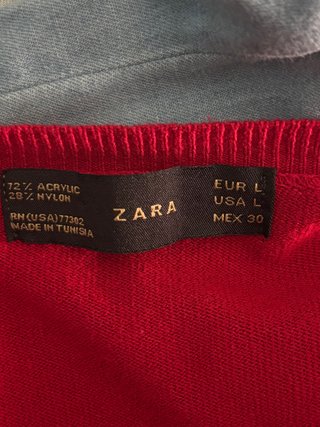 Chaqueta cruzada roja manga larga