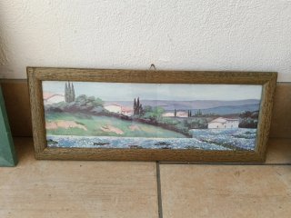 Quadro con cornice in legno