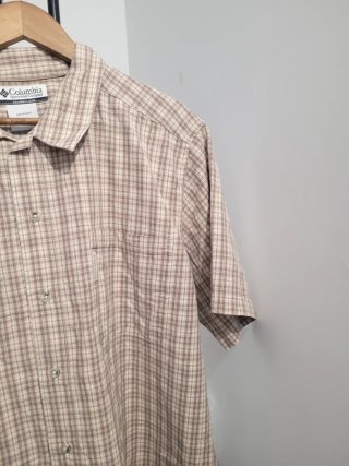 Camisa Columbia Cuadros Manga Corta Talla XL