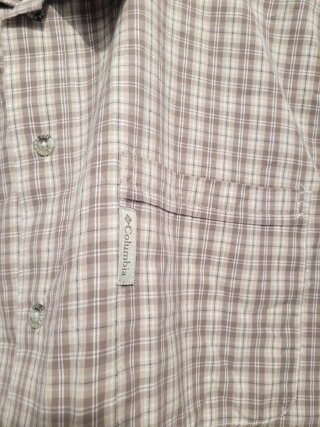 Camisa Columbia Cuadros Manga Corta Talla XL