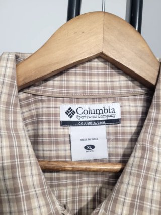 Camisa Columbia Cuadros Manga Corta Talla XL