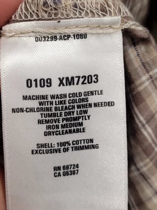 Camisa Columbia Cuadros Manga Corta Talla XL