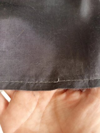 Falda gris satinada bohemia comprada en Ibiza S
