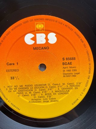 Disco LP Mecano