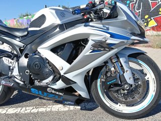 Suzuki GSX-R 750 Sportbike Plata/Azul