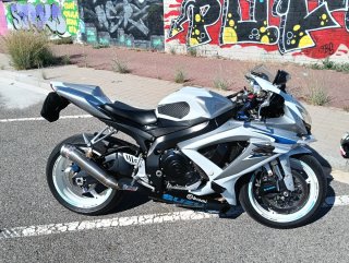 Suzuki GSX-R 750 Sportbike Plata/Azul