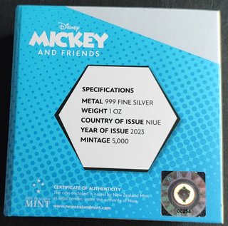 NIUE 2$ 2023 Minnie Mouse Plata 1 oz
