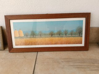 Quadro con cornice paesaggio rurale