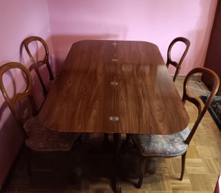 Conjunto Mesa y Sillas Comedor Vintage
