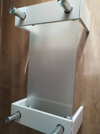Mesa de centro cristal y madera
