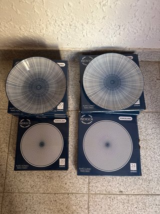 Juego de 4 Platos Bidasoa Porcelana Sirene
