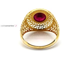 sello oro 18k con piedra con circonita