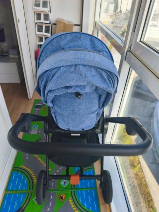 Silla Stokke Beat + capazo + plástico + vaso