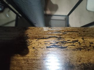 Mesa auxiliar madera y metal