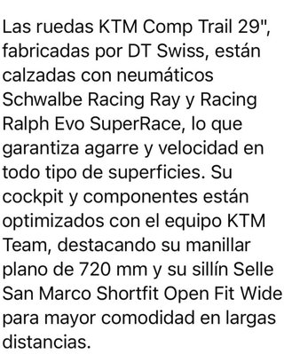 MTB KTM Anno 2025 Opportunità