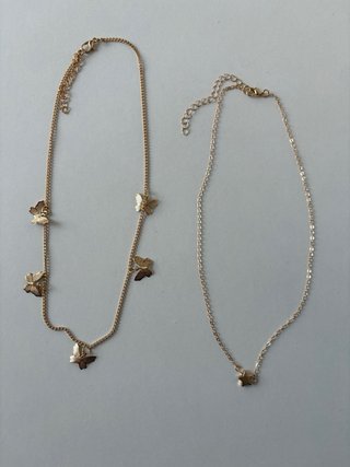 Collana oro con farfalle e stella
