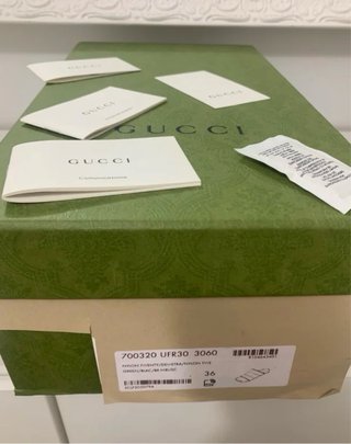 Chanclas Gucci Goma Verde y Rojo