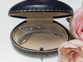 Broche antiguo oro y diamantes
