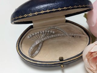 Broche antiguo oro y diamantes