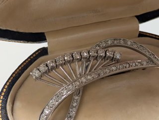 Broche antiguo oro y diamantes