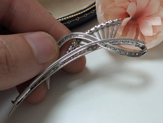 Broche antiguo oro y diamantes