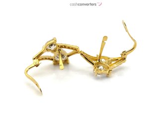 pendientes oro 18k con piedra con circonita