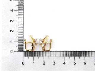 pendientes oro 18k con piedra con circonita