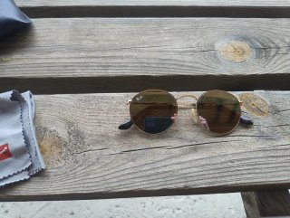 Occhiali Ray-Ban Rotondi Oro Marrone