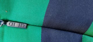 Vestido Carolina Herrera Rayas Azul/Verde