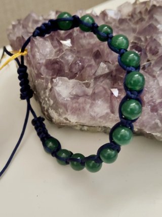 3 Bracciali Shamballa Pietre Marroni Verdi
