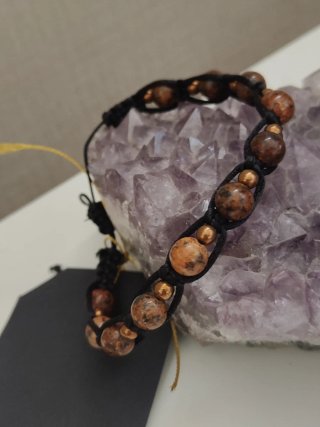 3 Bracciali Shamballa Pietre Marroni Verdi