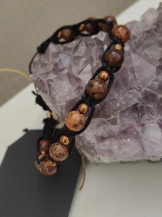 3 Bracciali Shamballa Pietre Marroni Verdi