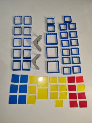 Lego vetri e finestre pezzi assortiti
