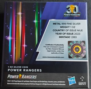 NIUE 2$ 2023 Plata 1 oz Power Rangers