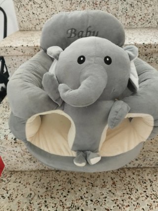 Cojín Asiento Bebé Elefante Gris