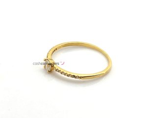 anillo oro 18k con piedra con circonita