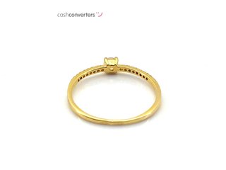 anillo oro 18k con piedra con circonita