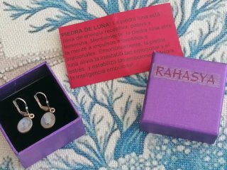 Pendientes Plata 925 y Piedra de la Luna Ovalados