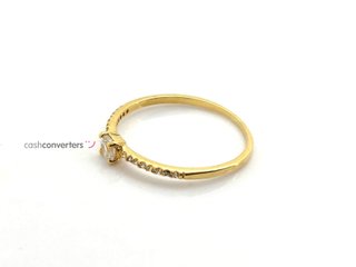 anillo oro 18k con piedra con circonita t. 17 (18,16 mm)
