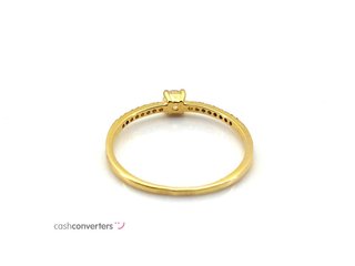 anillo oro 18k con piedra con circonita t. 17 (18,16 mm)