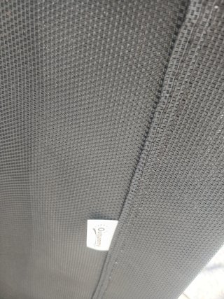 Tumbona negra plegable