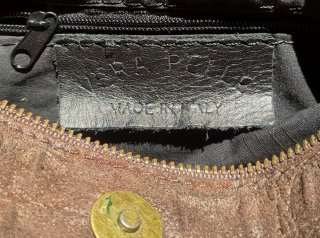 Bolso de cuero marrón