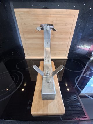 Soporte Jamonero Metal y Madera