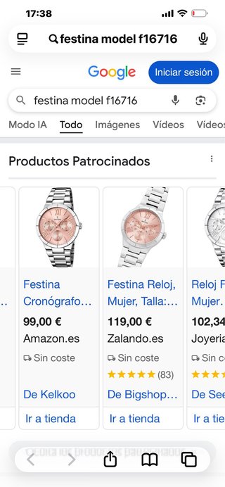 Reloj Festina Mujer Rosa y Plateado